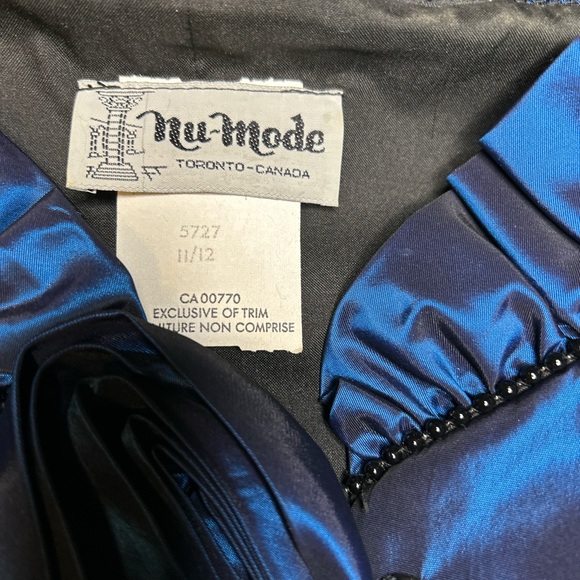 Vintage Iridescent Blue Corset-Style Off-Shoulder Top  - Small - Picture 14 of 16